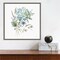 Bohemian Blue 03A (Floral Bouquet) by Lisa Audit 16-in. W x 16-in. H. Canvas Wall Art Print Framed in Grey